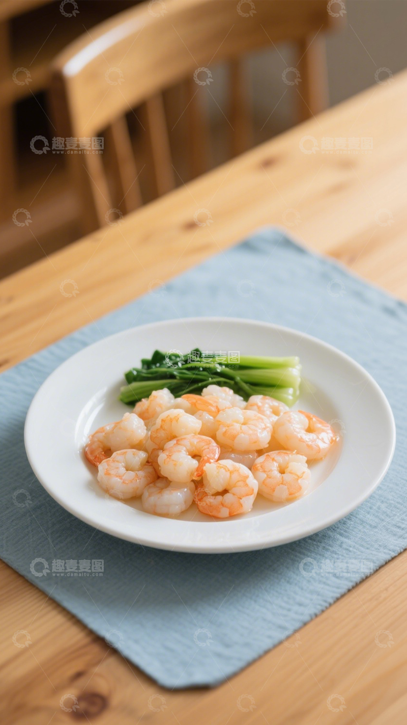高清大图下载【趣麦麦图】清炒虾仁精致摆盘3