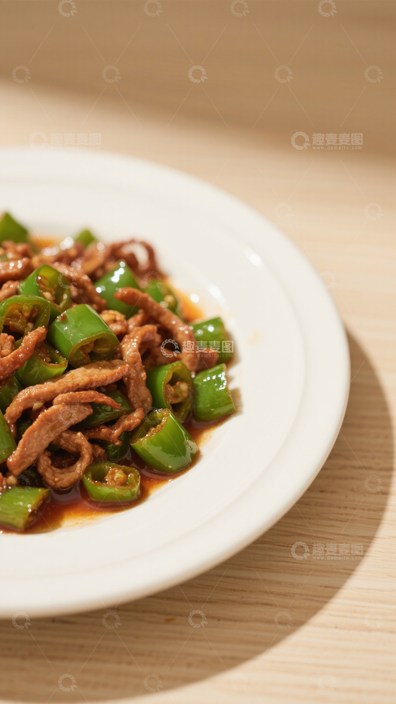 高清大图下载【趣麦麦图】青椒肉丝家常烟火味3