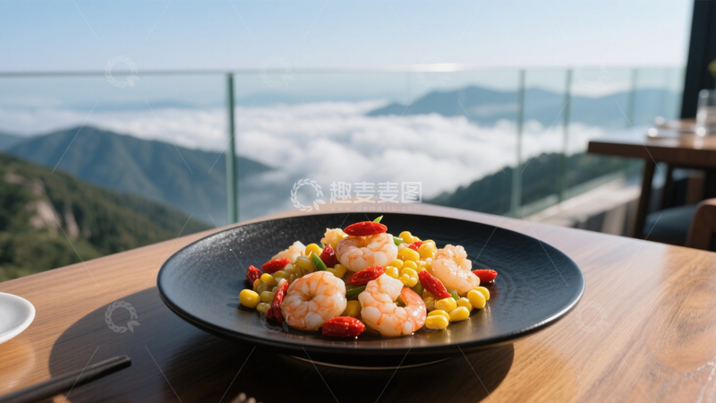 高清大图下载【趣麦麦图】清炒虾仁精致摆盘8