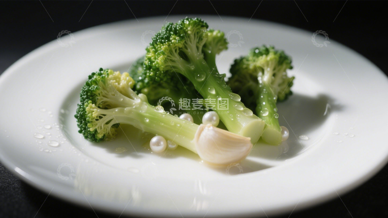 高清大图下载【趣麦麦图】蒜蓉西兰花野餐好味6