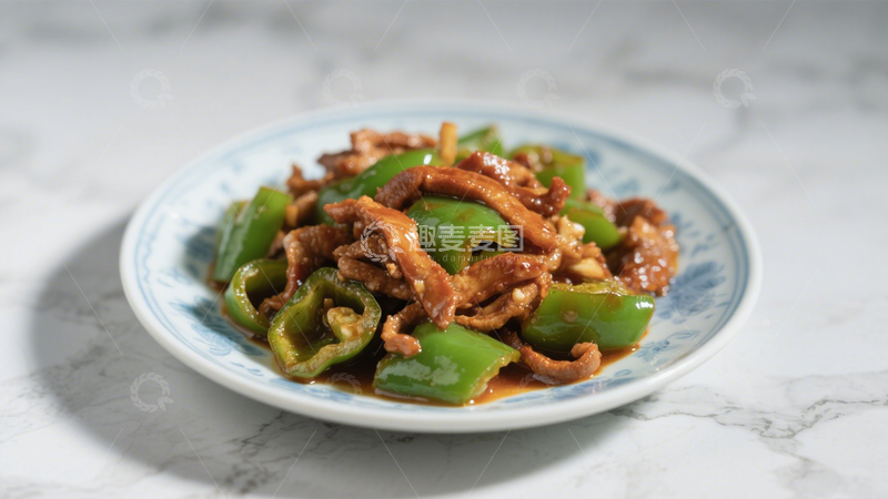 高清大图下载【趣麦麦图】青椒肉丝家常烟火味6