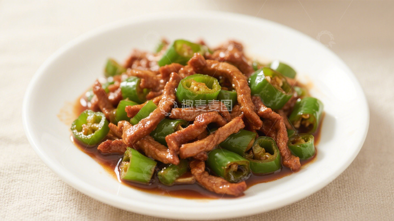 高清大图下载【趣麦麦图】青椒肉丝家常烟火味5