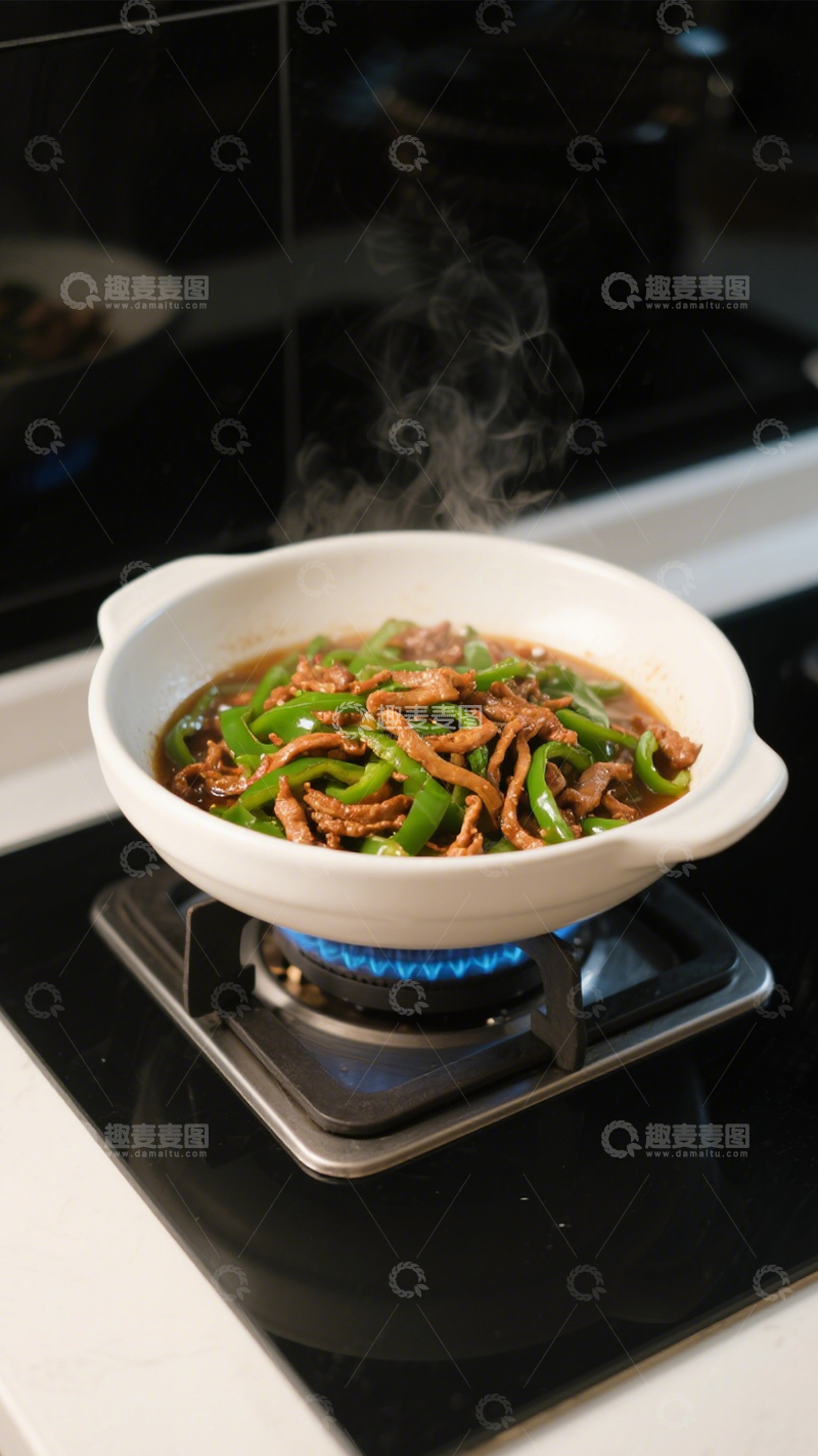 高清大图下载【趣麦麦图】青椒肉丝家常烟火味2