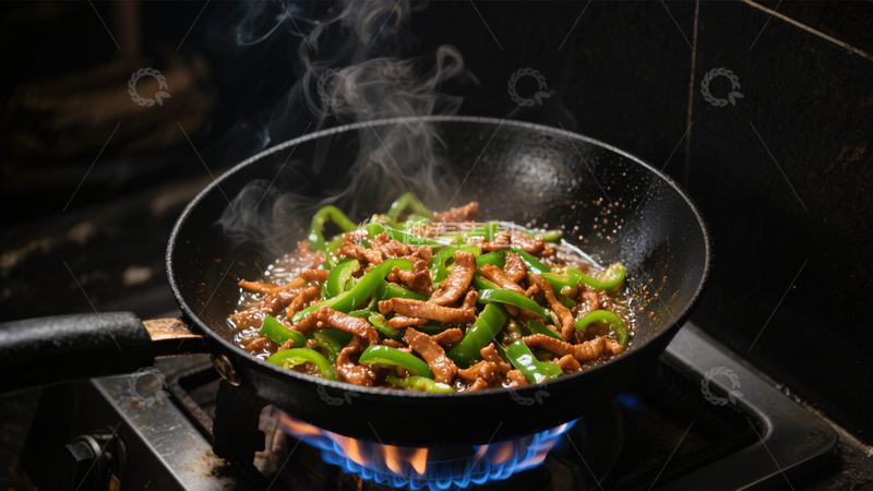 高清大图下载【趣麦麦图】青椒肉丝家常烟火味7