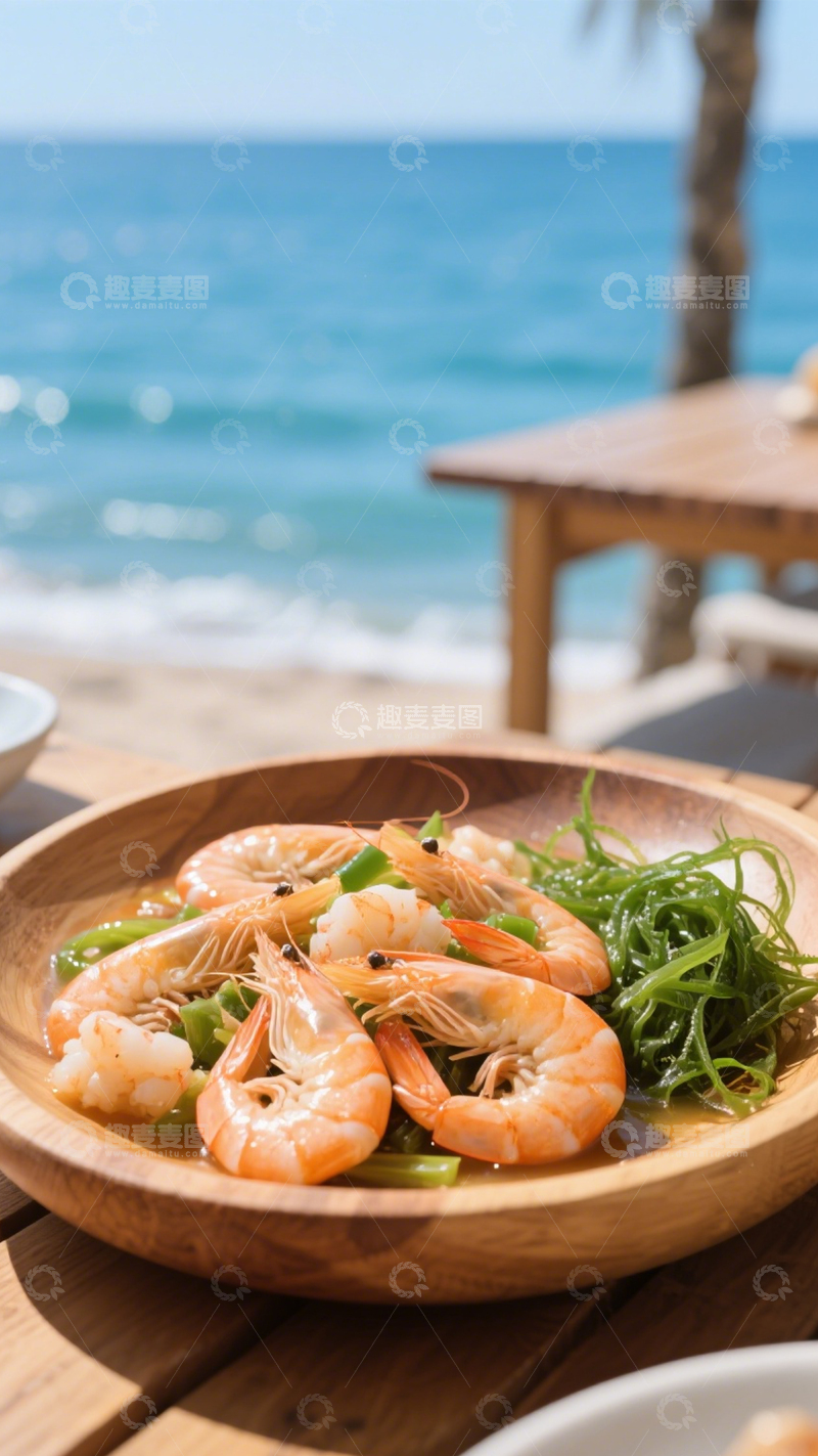 高清大图下载【趣麦麦图】清炒虾仁精致摆盘4