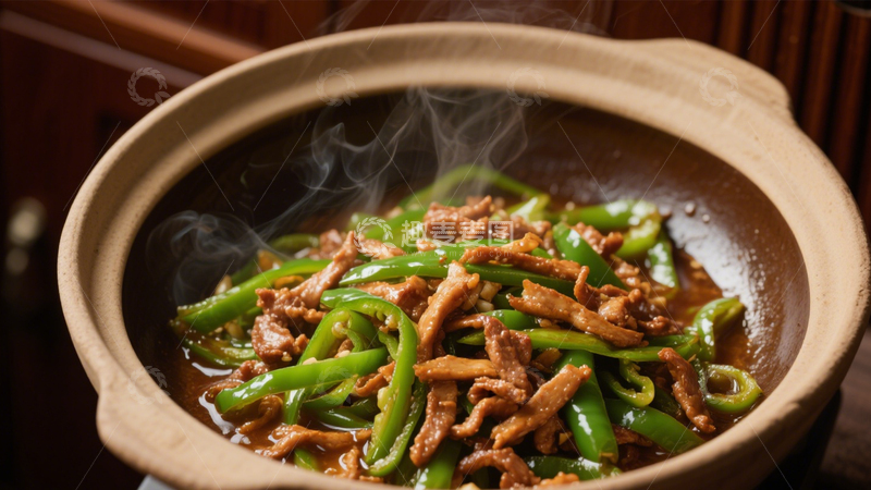 高清大图下载【趣麦麦图】青椒肉丝家常烟火味8