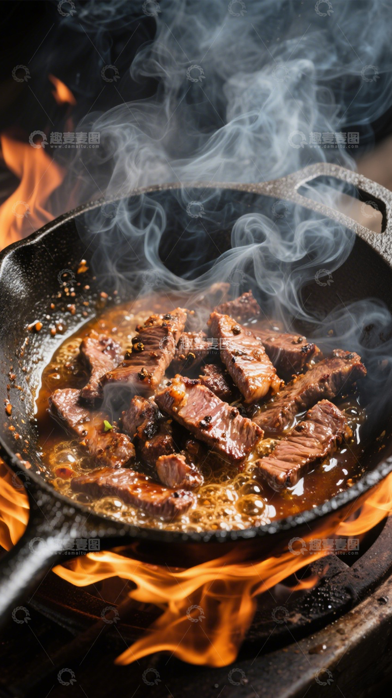 高清大图下载【趣麦麦图】牛排西餐烹饪美味2