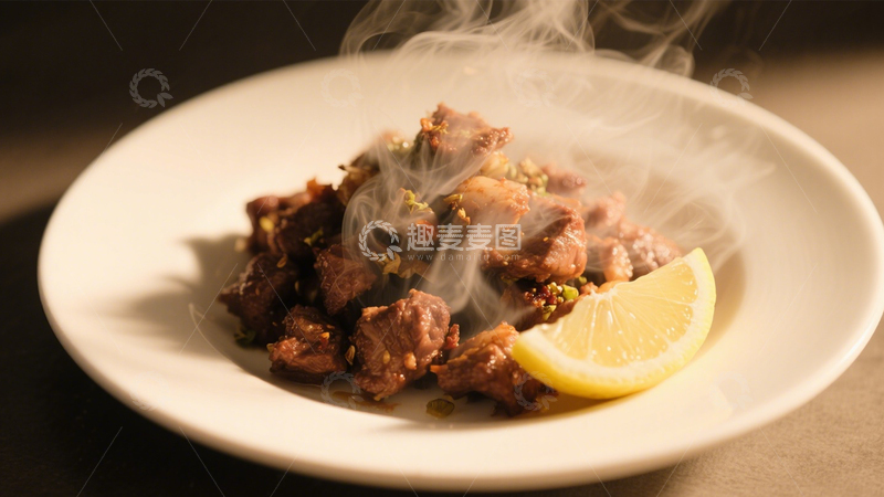 高清大图下载【趣麦麦图】烟火牛肉粒烧烤香四溢5