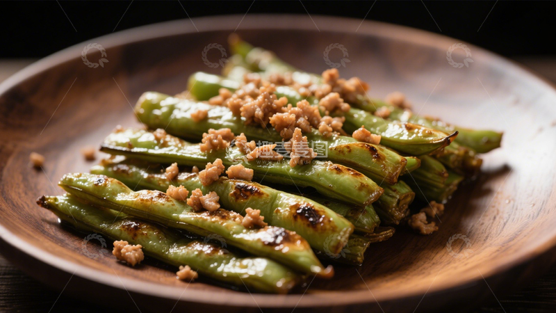 高清大图下载【趣麦麦图】肉末干煸豆角家常好味8