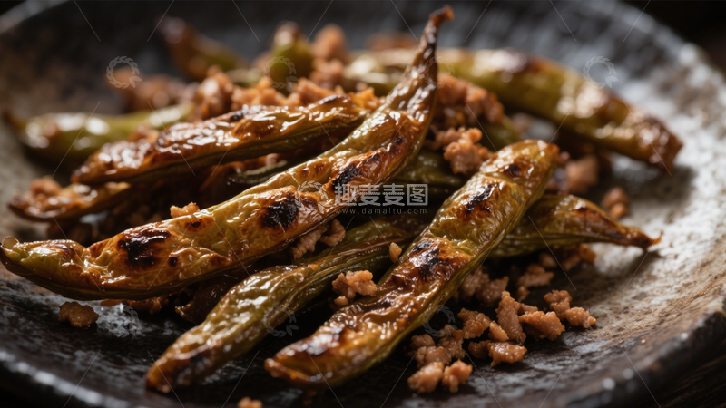 高清大图下载【趣麦麦图】肉末干煸豆角家常好味5