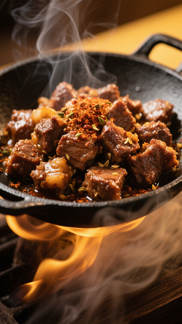 烟火牛肉粒烧烤香四溢3