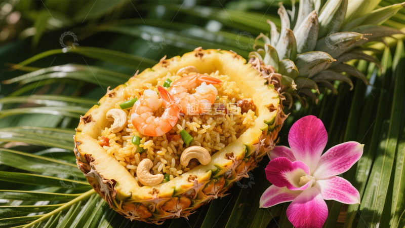 高清大图下载【趣麦麦图】热带菠萝炒饭鲜香开胃7