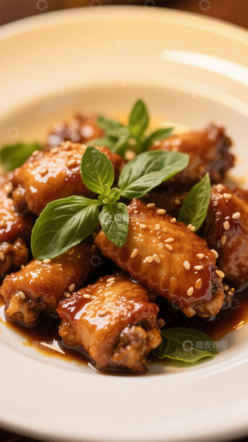 高清大图下载【趣麦麦图】三杯鸡经典罗勒香3