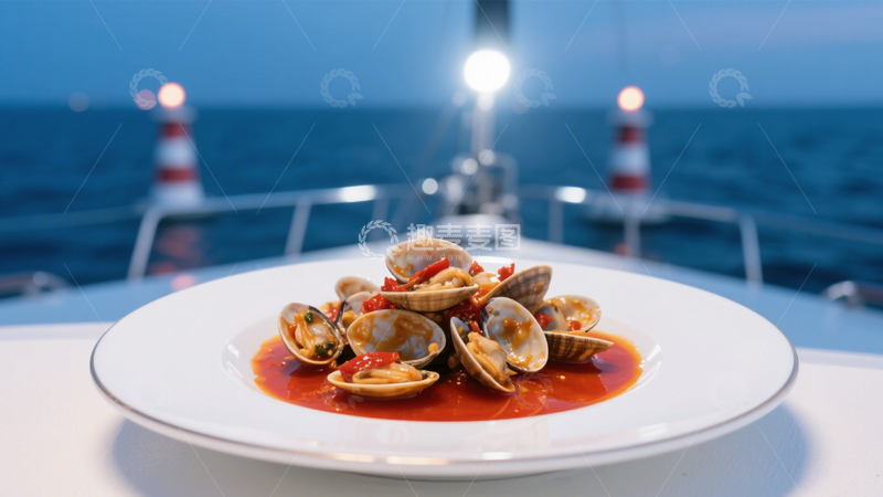 高清大图下载【趣麦麦图】海边辣炒花蛤鲜辣过瘾7