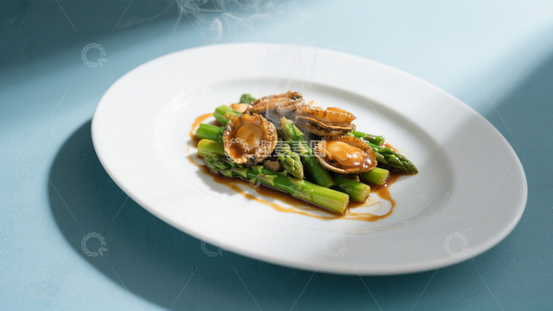 高清大图下载【趣麦麦图】芦笋海鲜精致美味5