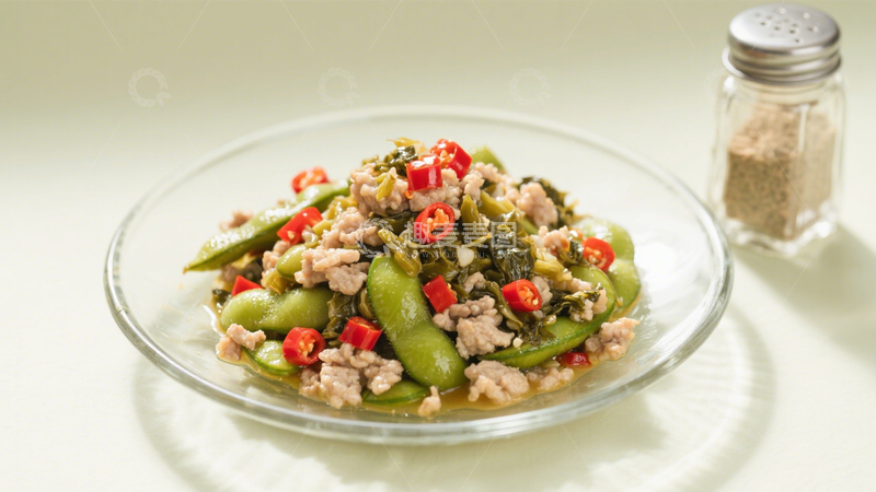 高清大图下载【趣麦麦图】毛豆肉末小炒7