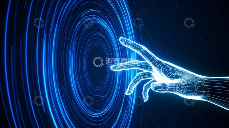 高清大图下载【趣麦麦图】蓝色科技背景41