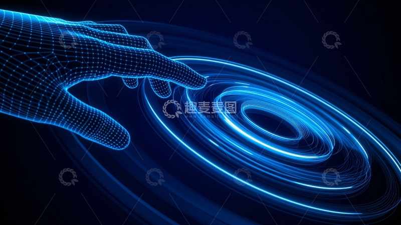 高清大图下载【趣麦麦图】蓝色科技背景31