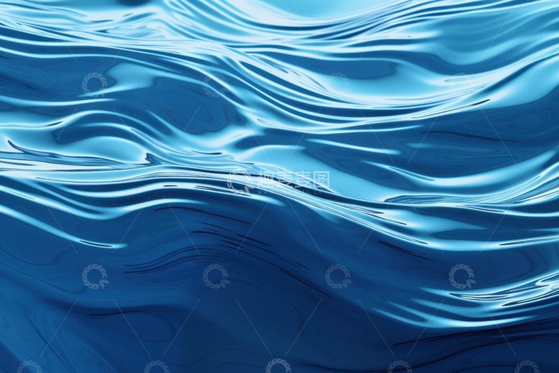 高清大图下载【趣麦麦图】蓝色水波纹简约背景