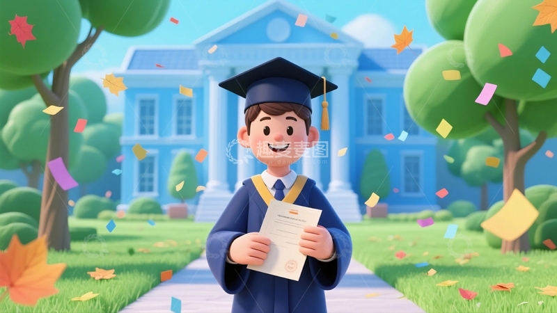 高清大图下载【趣麦麦图】毕业季学生人物11