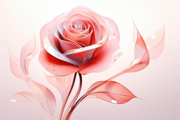 琉璃粉红色玫瑰花边框背景