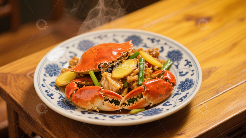 高清大图下载【趣麦麦图】葱姜炒蟹7
