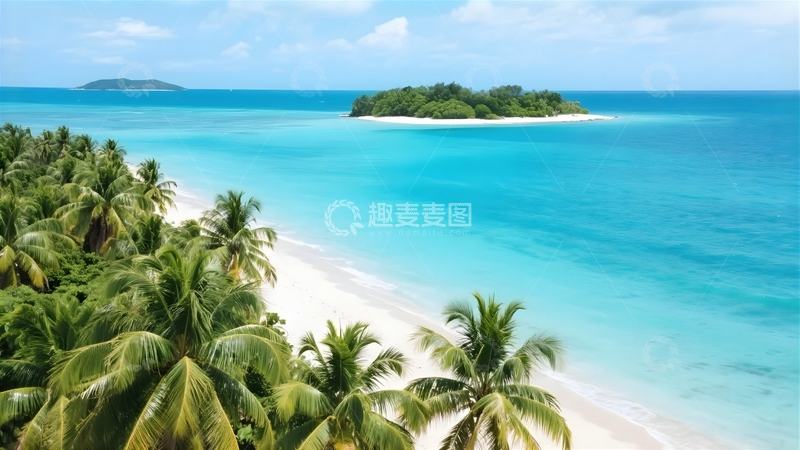 高清大图下载【趣麦麦图】热带海岛的宁静假日