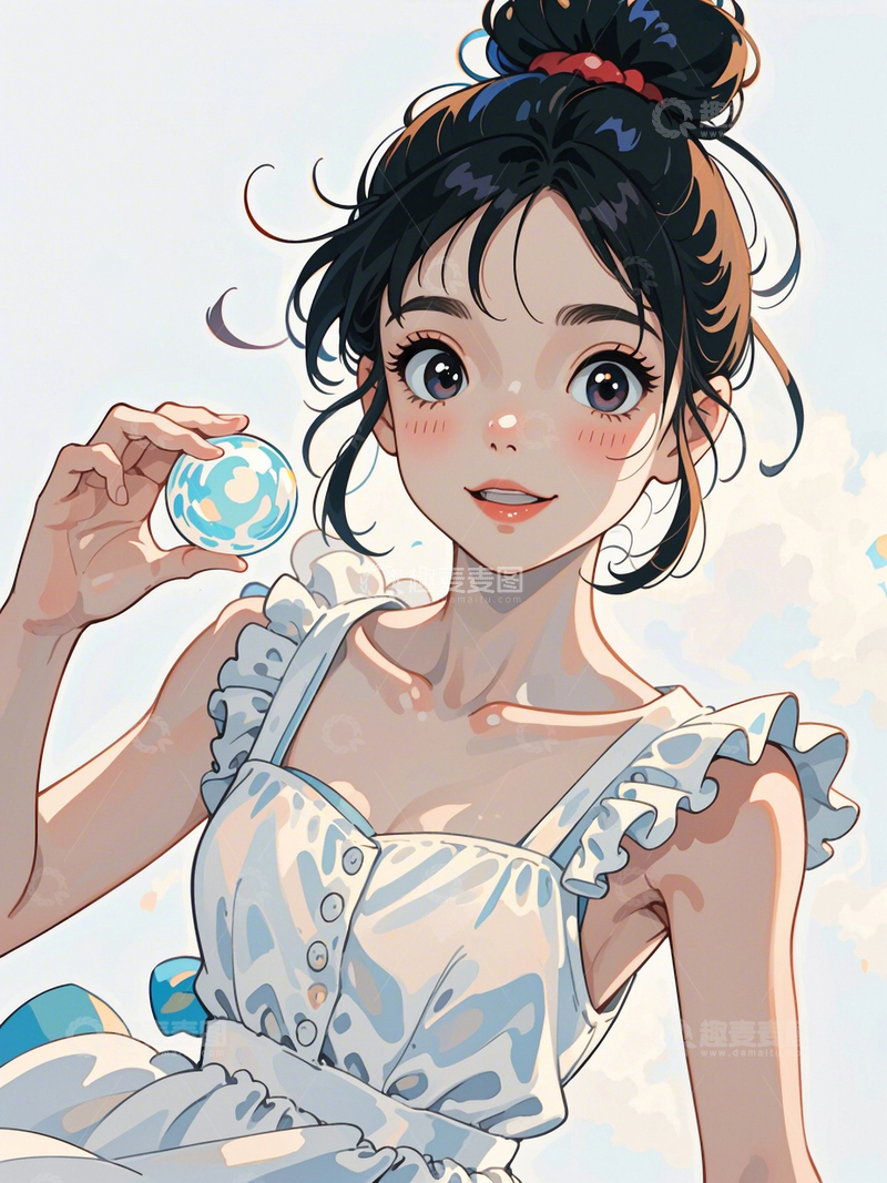 高清大图下载【趣麦麦图】复古漂亮女孩人物2