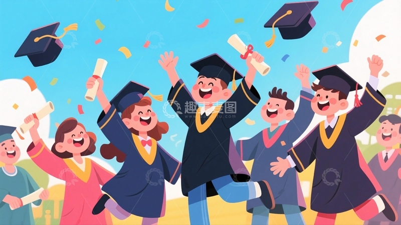 高清大图下载【趣麦麦图】毕业季学生人物素材11