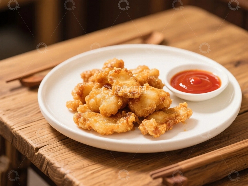 高清大图下载【趣麦麦图】酥香可口的锅包肉