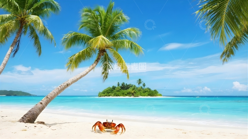高清大图下载【趣麦麦图】热带海岛的宁静假日1