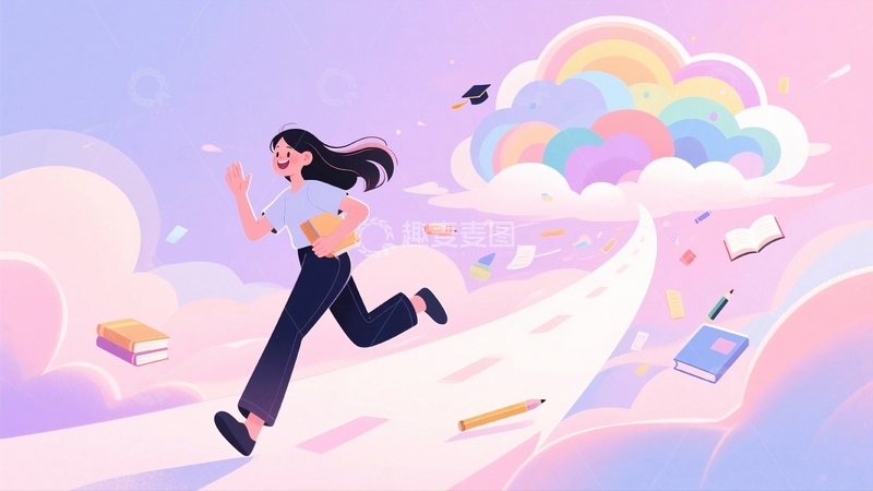 高清大图下载【趣麦麦图】通往知识的道路2