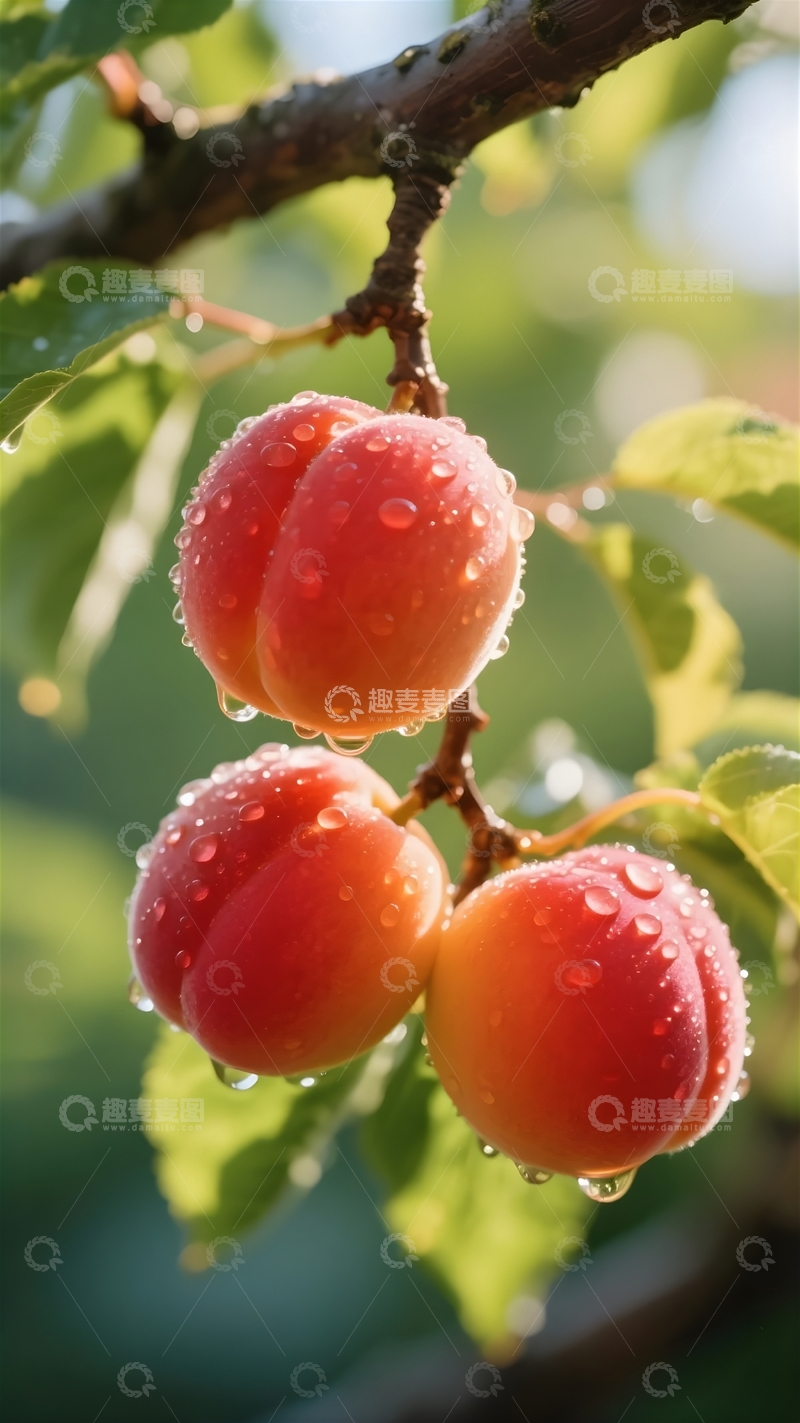 高清大图下载【趣麦麦图】挂在枝头的红杏1