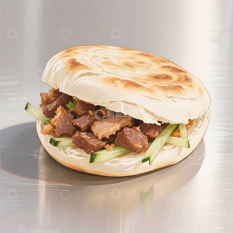 肉夹馍  小吃  特色 1