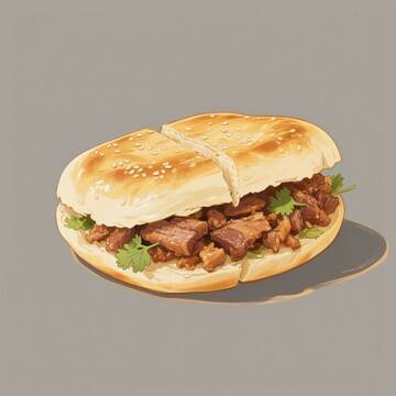 肉夹馍  小吃  特色 4