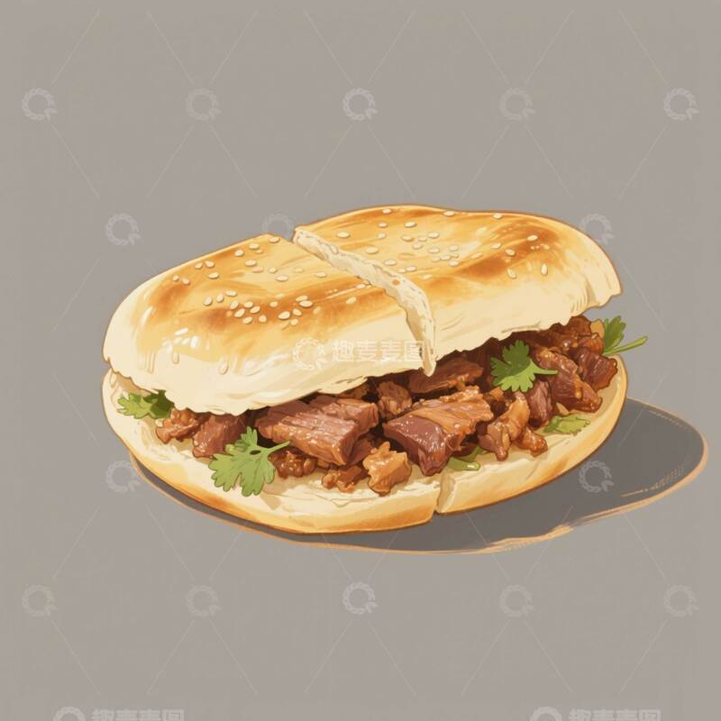 肉夹馍  小吃  特色 4