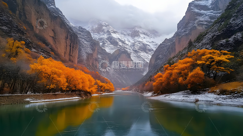 高清大图下载【趣麦麦图】秋冬湖泊美景2