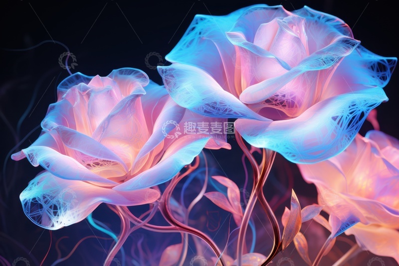 高清大图下载【趣麦麦图】金属丝线制成的玫瑰花