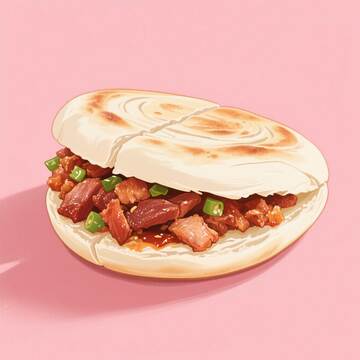 肉夹馍  小吃  特色 3