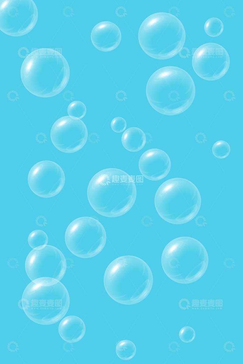 源文件下载【趣麦麦图】透明泡泡素材