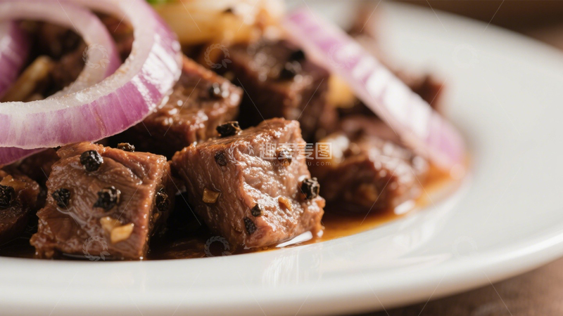 高清大图下载【趣麦麦图】黑椒洋葱牛肉粒5