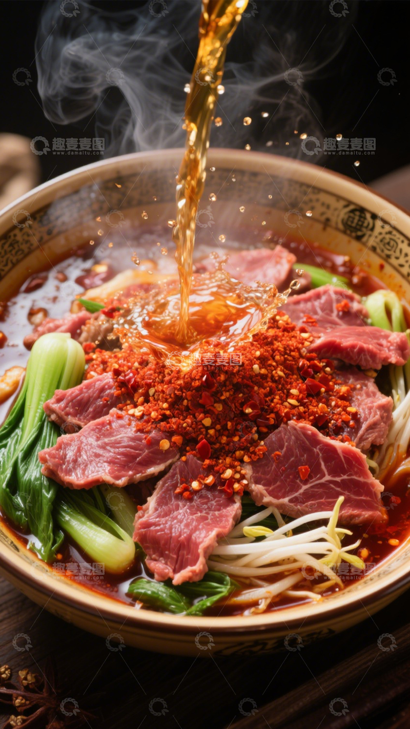 高清大图下载【趣麦麦图】香辣水煮牛肉4