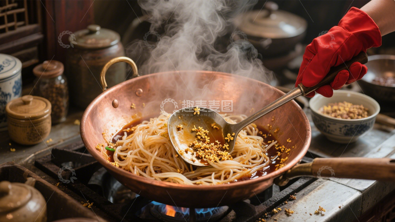 高清大图下载【趣麦麦图】香气四溢桂花炒面8