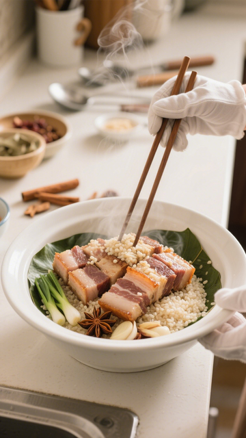 荷叶糯米蒸肉饭2