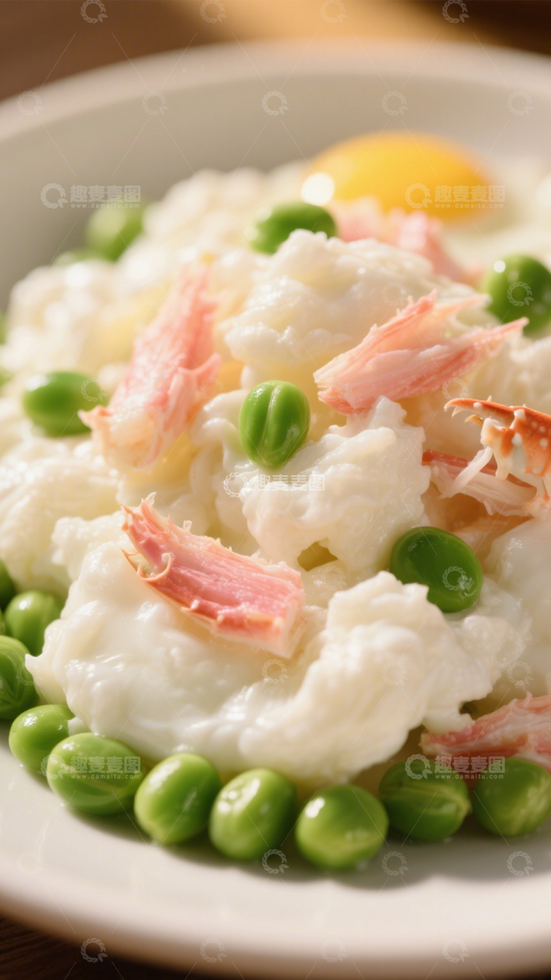高清大图下载【趣麦麦图】蟹肉煎蛋家庭风味菜1