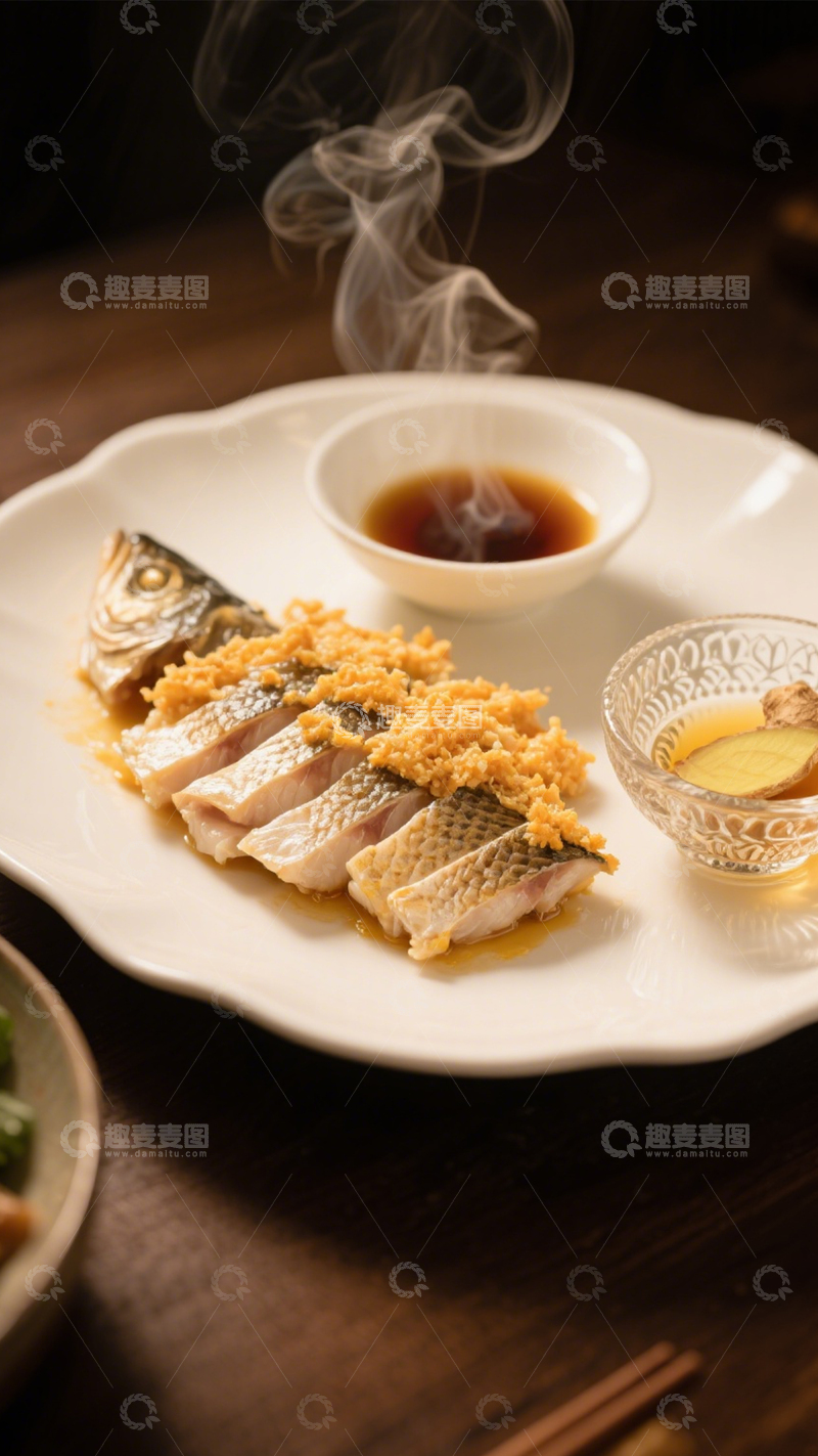 高清大图下载【趣麦麦图】聚餐必选清蒸鱼1