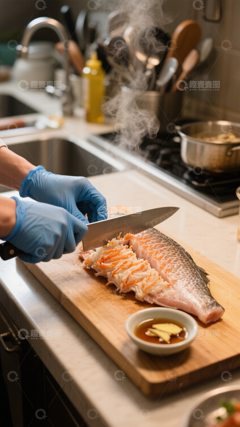 高清大图下载【趣麦麦图】聚餐必选清蒸鱼3