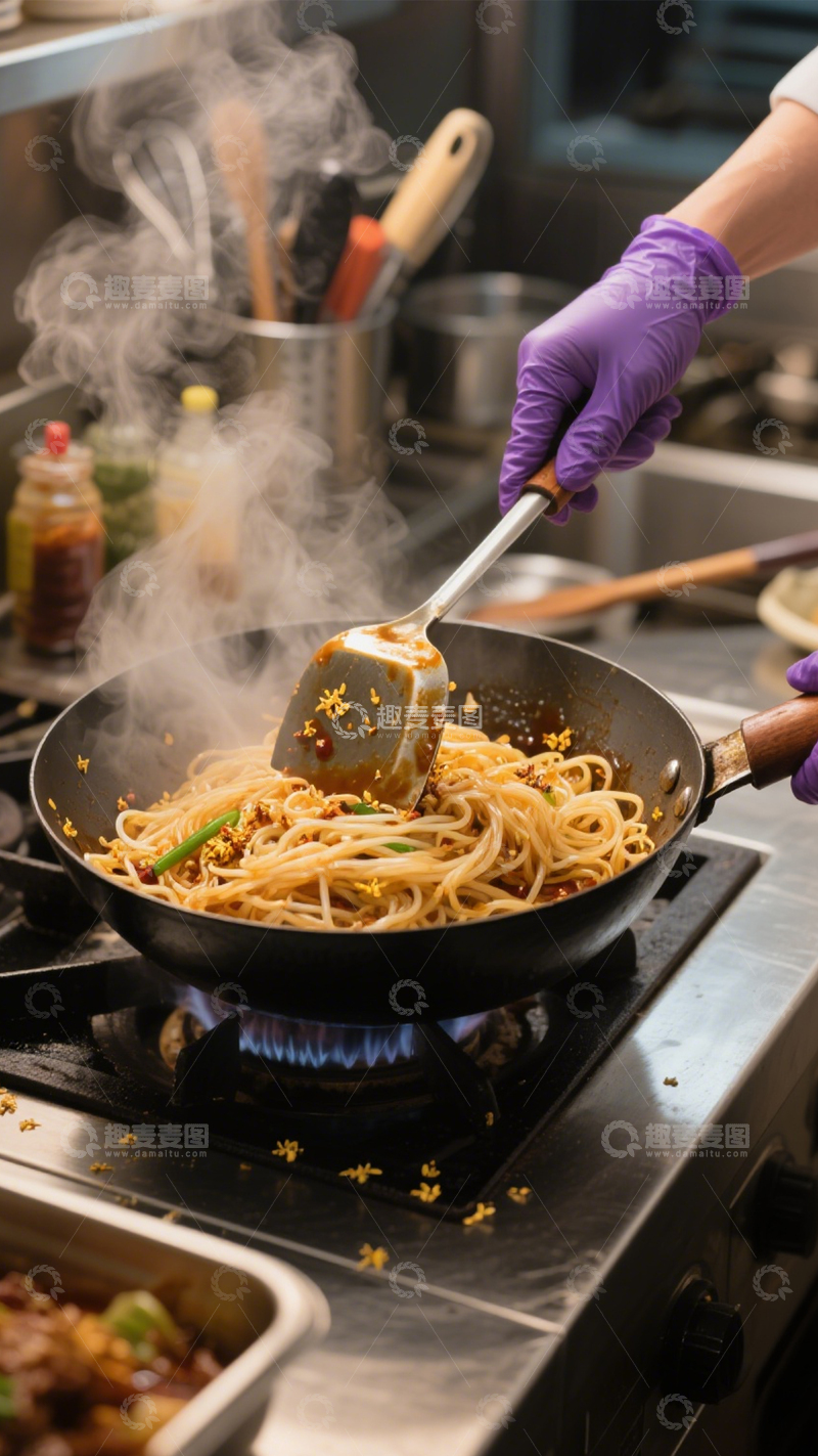 高清大图下载【趣麦麦图】香气四溢桂花炒面4