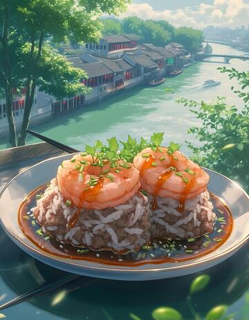 虾仁红烧狮子头