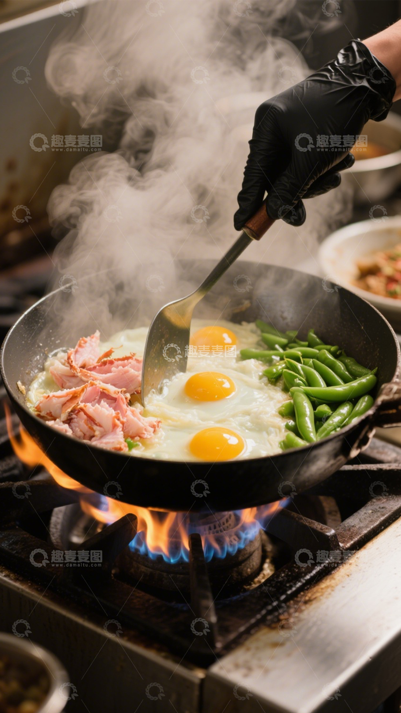 高清大图下载【趣麦麦图】蟹肉煎蛋家庭风味菜4